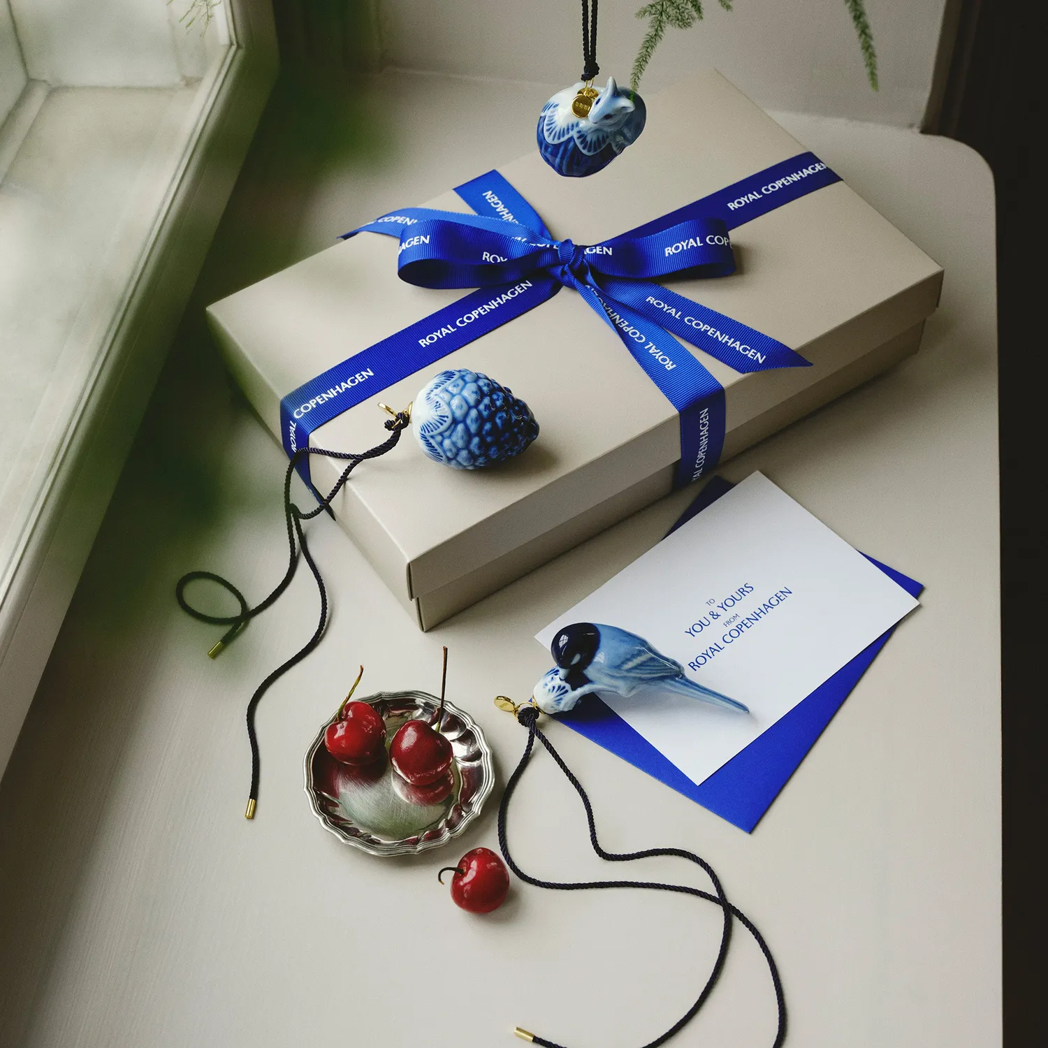 Kgl. Porcelæn Blå Samlerartikler ornament mus 4,5 cm