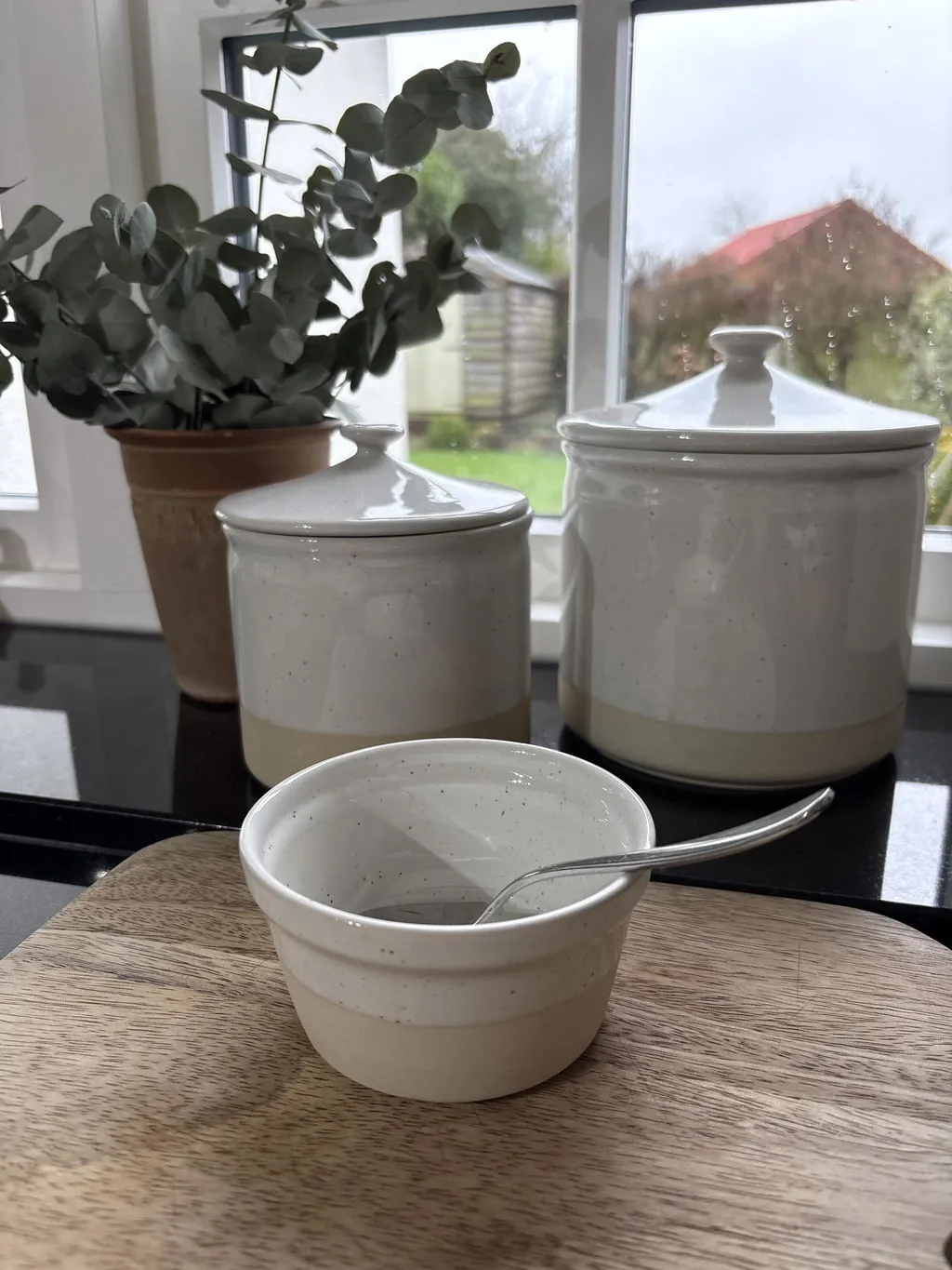 Costa Nova Fattoria rund ramekin hvid stentøj blank glasur