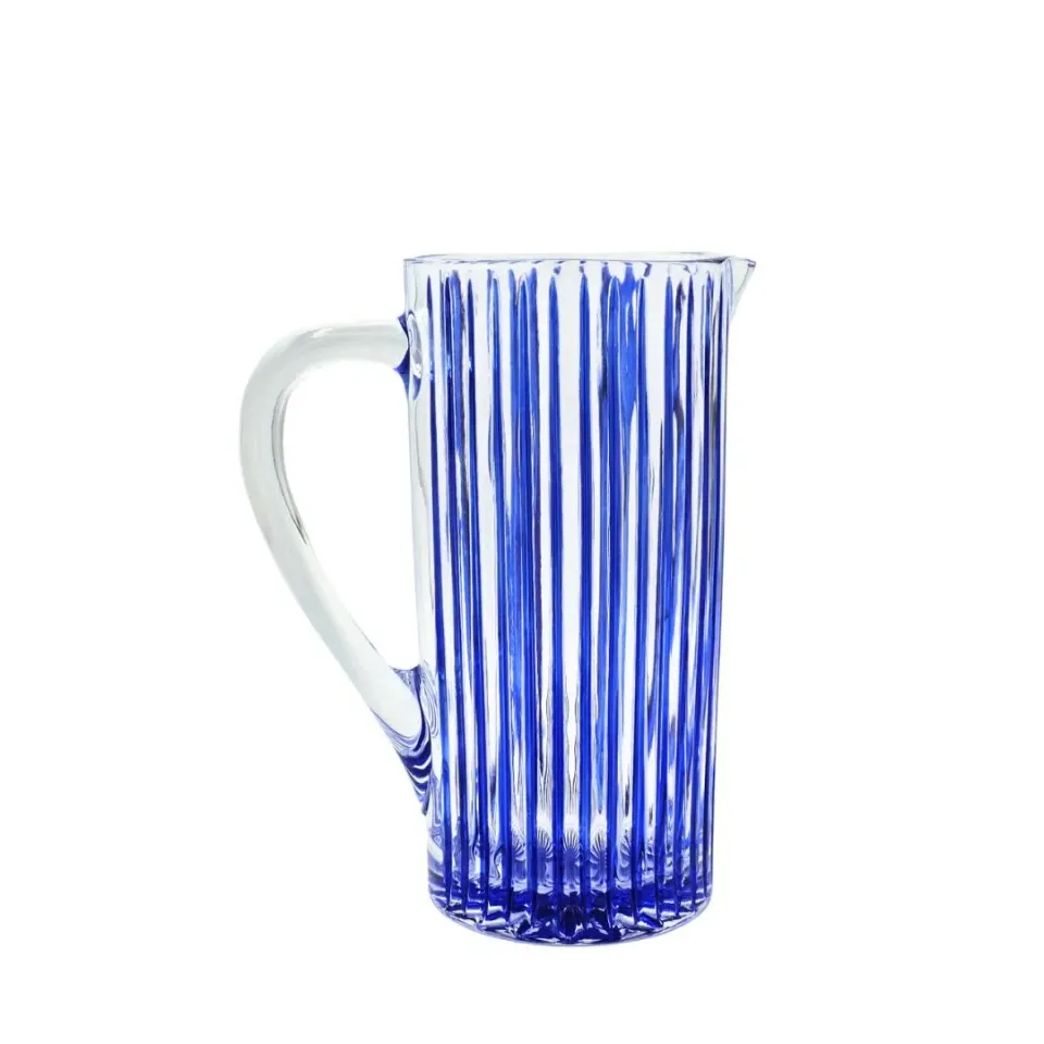 Les Ottomans CGU03 kande blå håndmalet glas
