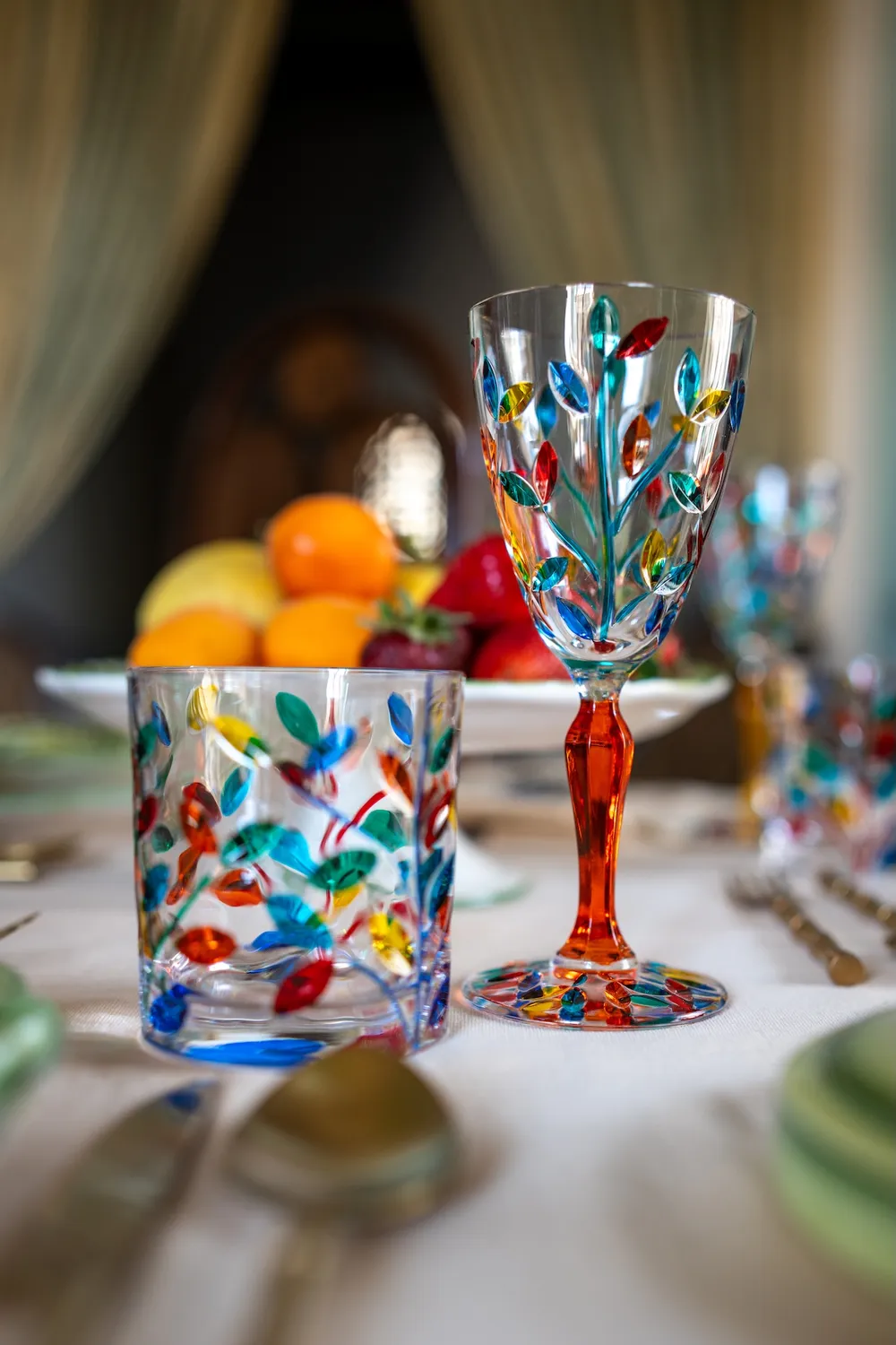 Les Ottomans CG01 tumblerglas krystal 4 stk flerfarvet