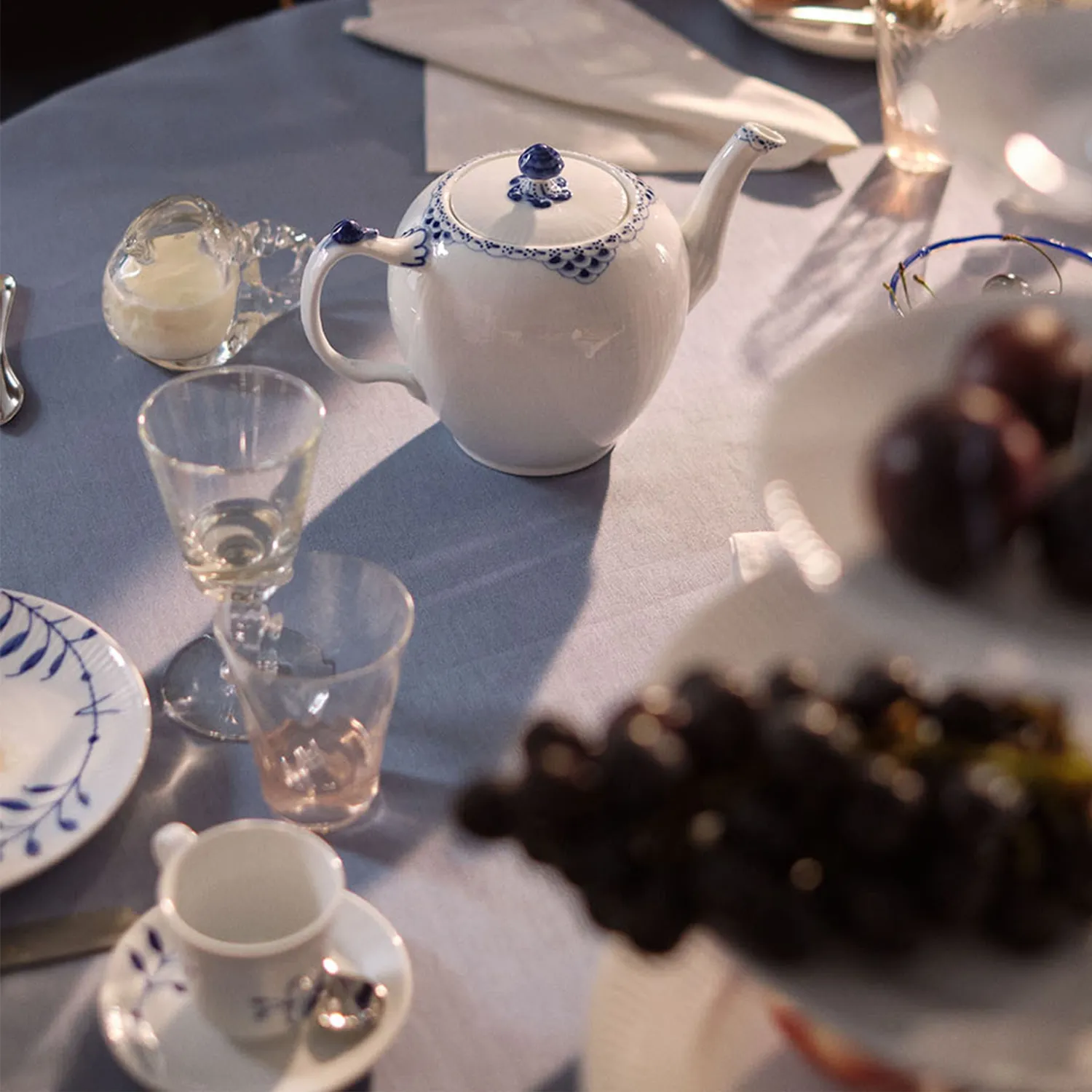Kgl. Porcelæn Prinsesse tekande 100 cl porcelæn