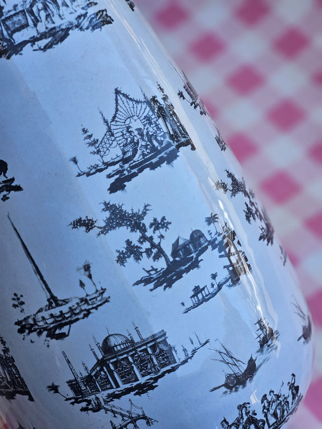 Les Ottomans vase keramik håndlagt dekoration blomster