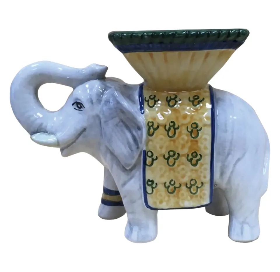 Les Ottomans MAR09 keramik elefant sæt 2 stk håndmalet
