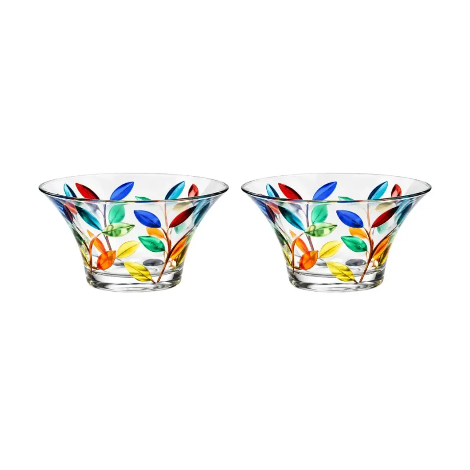 Les Ottomans CGS01 glasskåle 2 stk multifarvet krystal