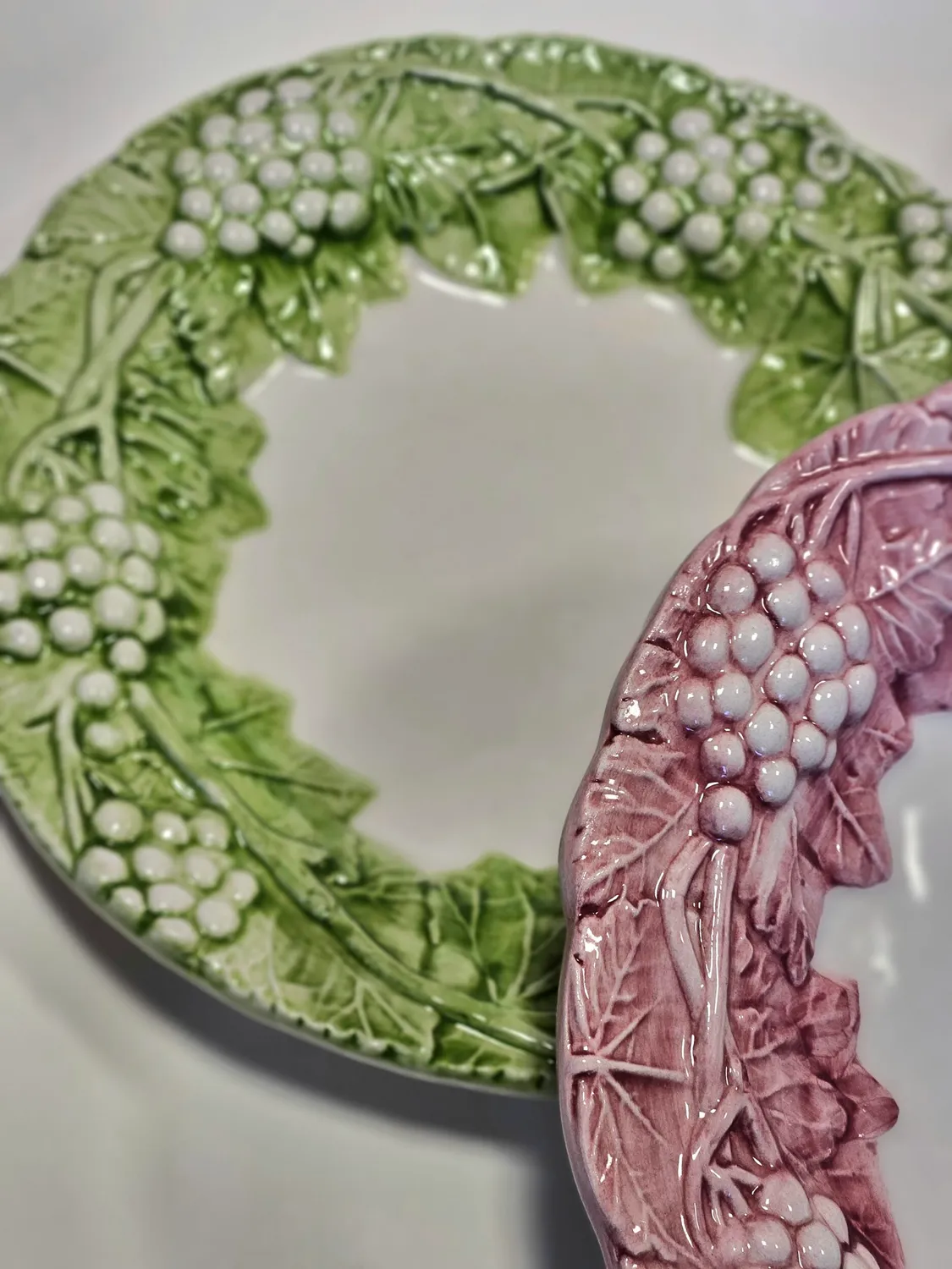 Les Ottomans Grapes desserttallerken keramik sæt 3 stk håndmalet