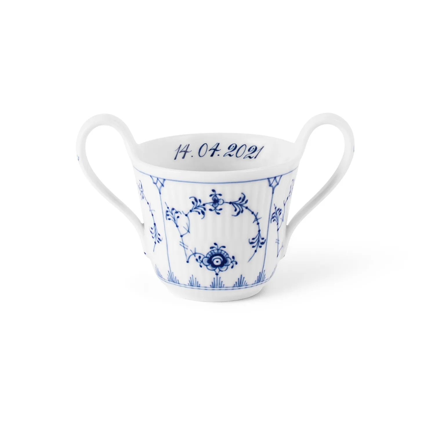 Royal Copenhagen Musselmalet Riflet babykop Bespoke 13 cl personlig
