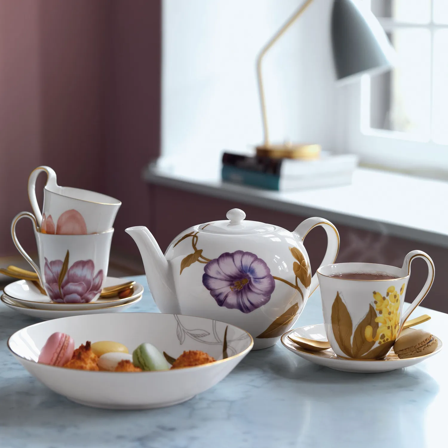 Royal Copenhagen Flora Snerle tekande 130 cl håndmalet