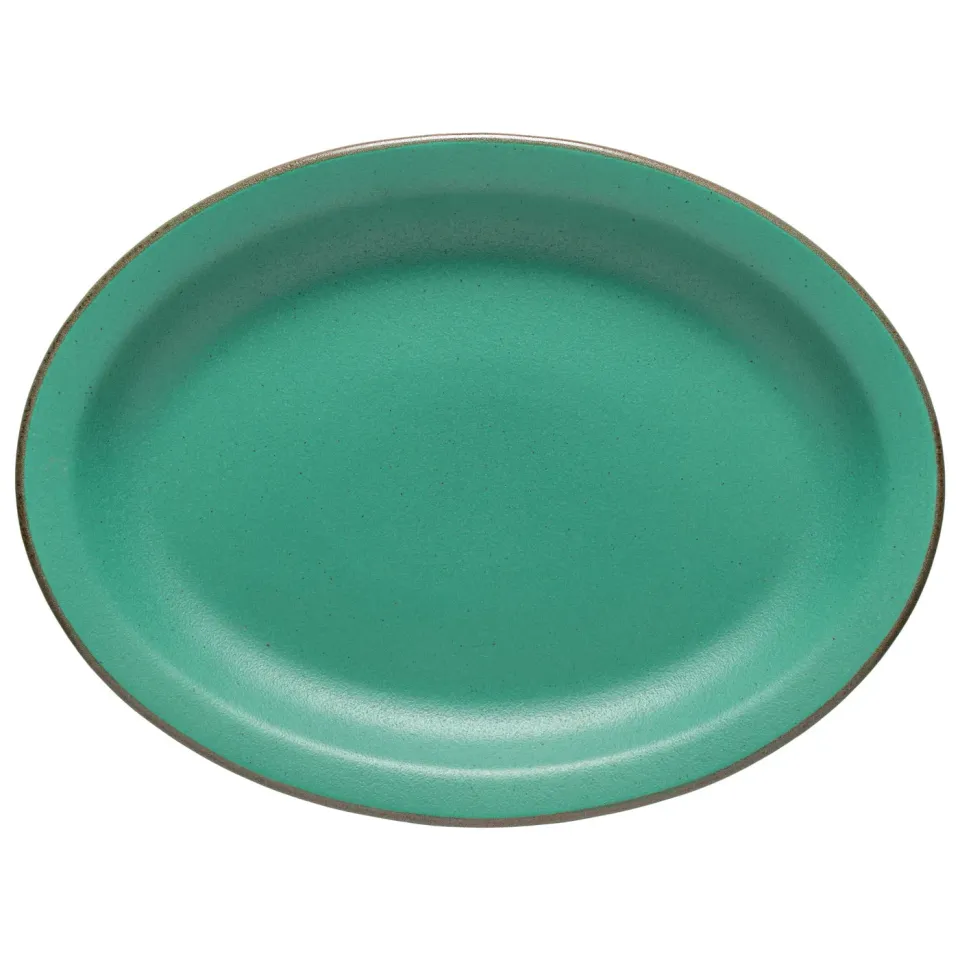 Costa Nova Positano ovalt fad aloe green mat glasur