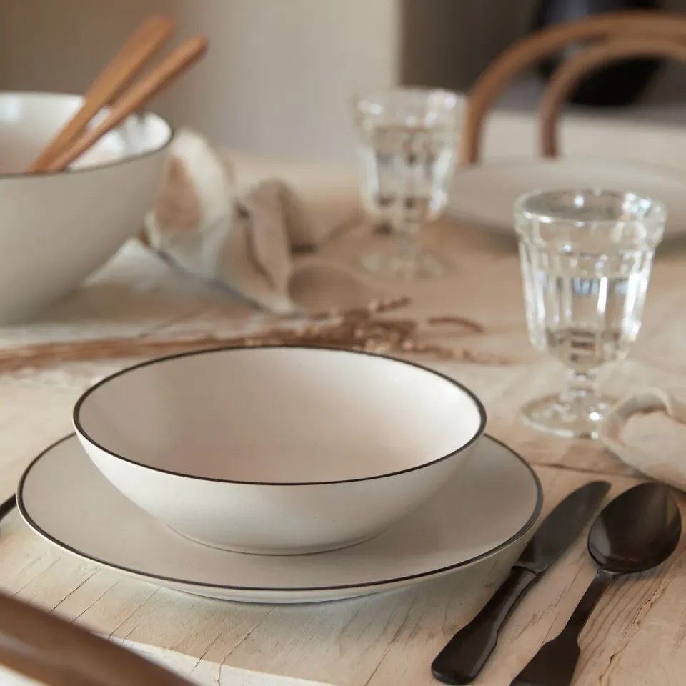 Costa Nova Augusta Soup/Pasta Bowl skål Natural-Black mat