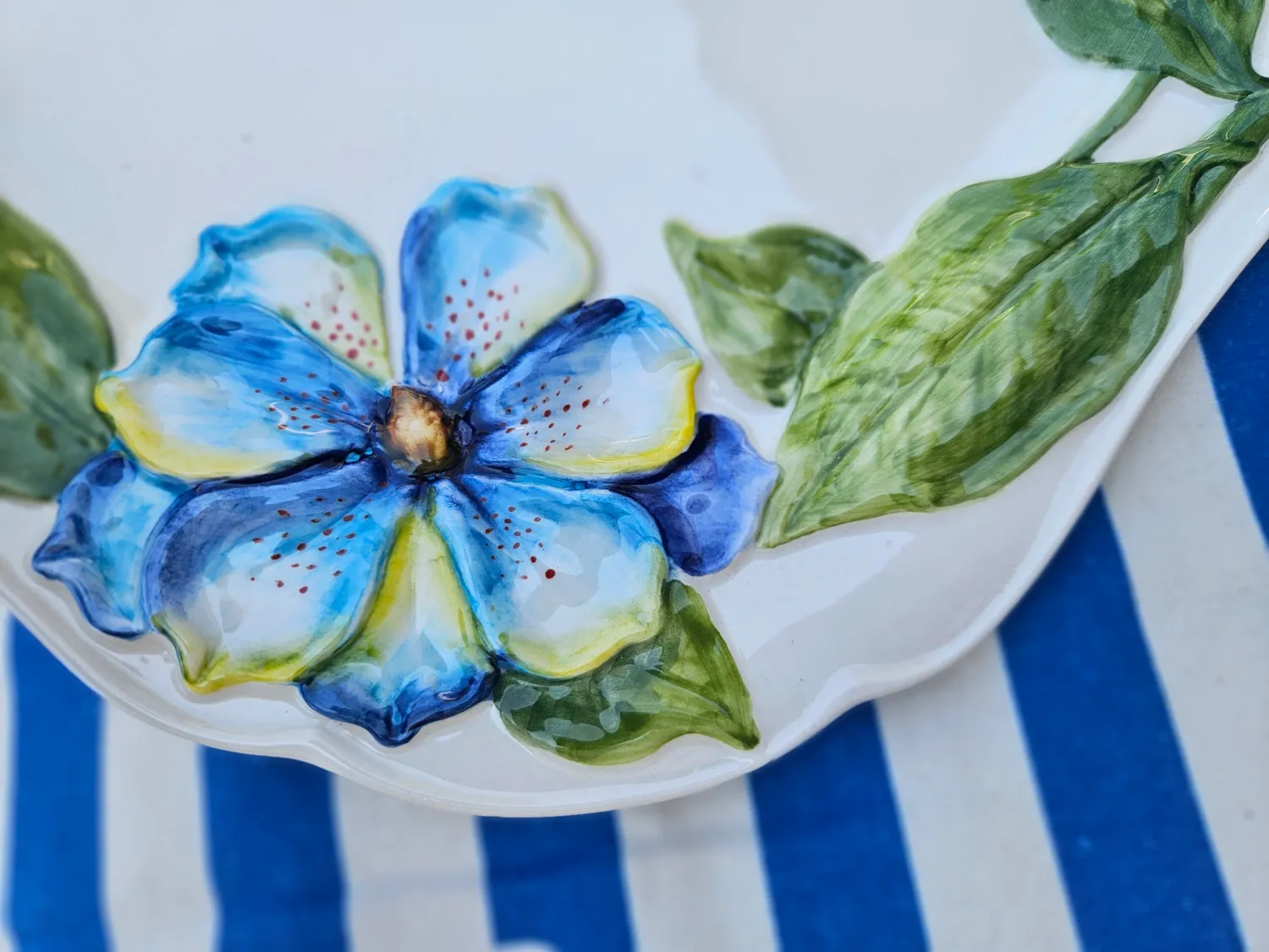 Les Ottomans Fiori Blu fad keramik firkantet