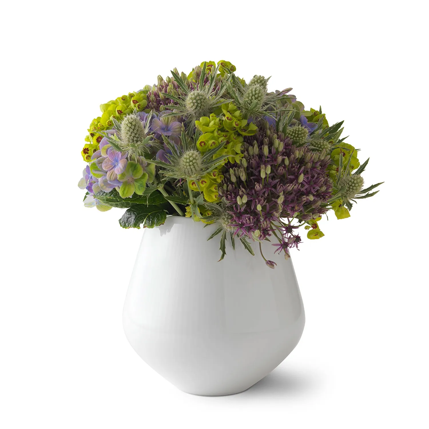 Royal Copenhagen Hvid Riflet vase 15 cm hvid porcelæn
