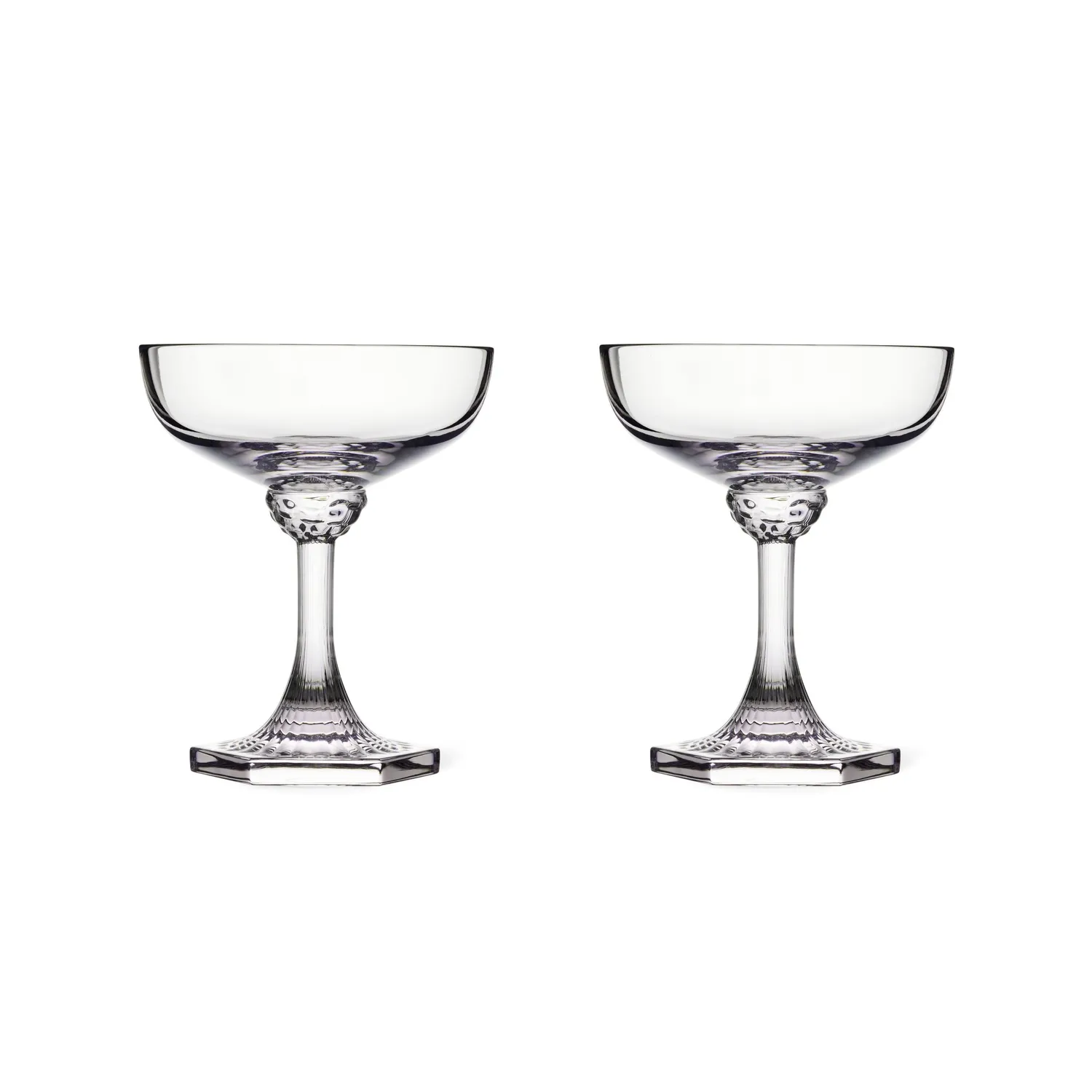 Kgl. Porcelæn Aurora coupe champagneglas 25 cl 2 stk krystal