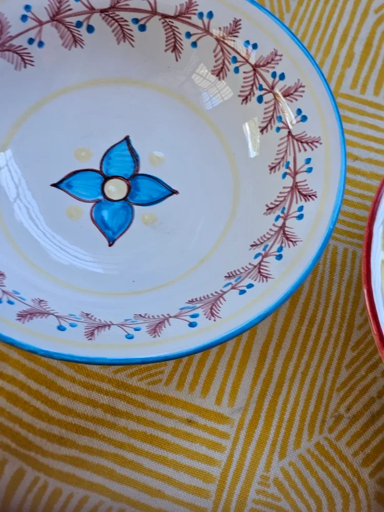 Les Ottomans cerealskåle keramik håndmalet sæt med 2