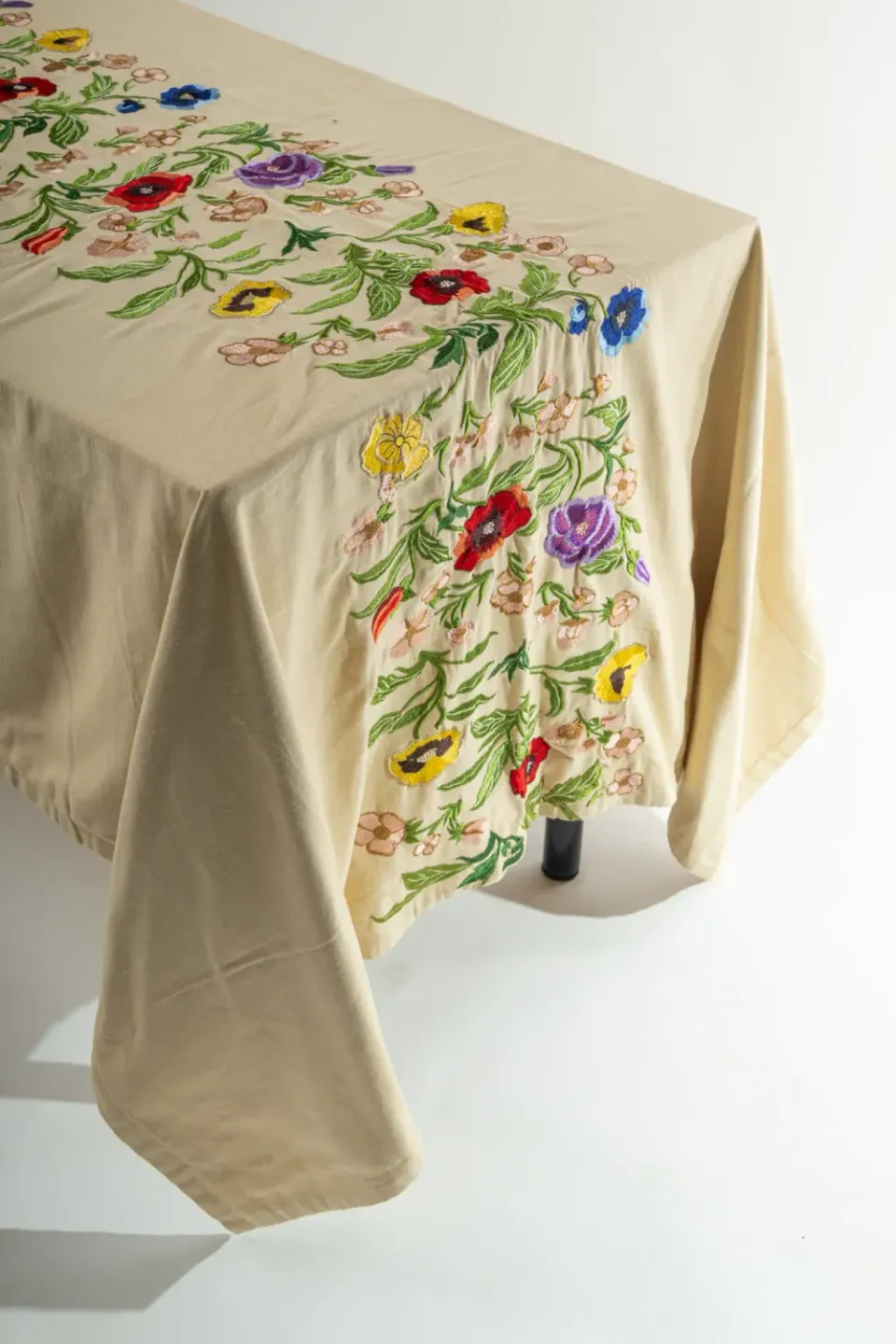 Les Ottomans EBT03 dug blomster broderet bomuld