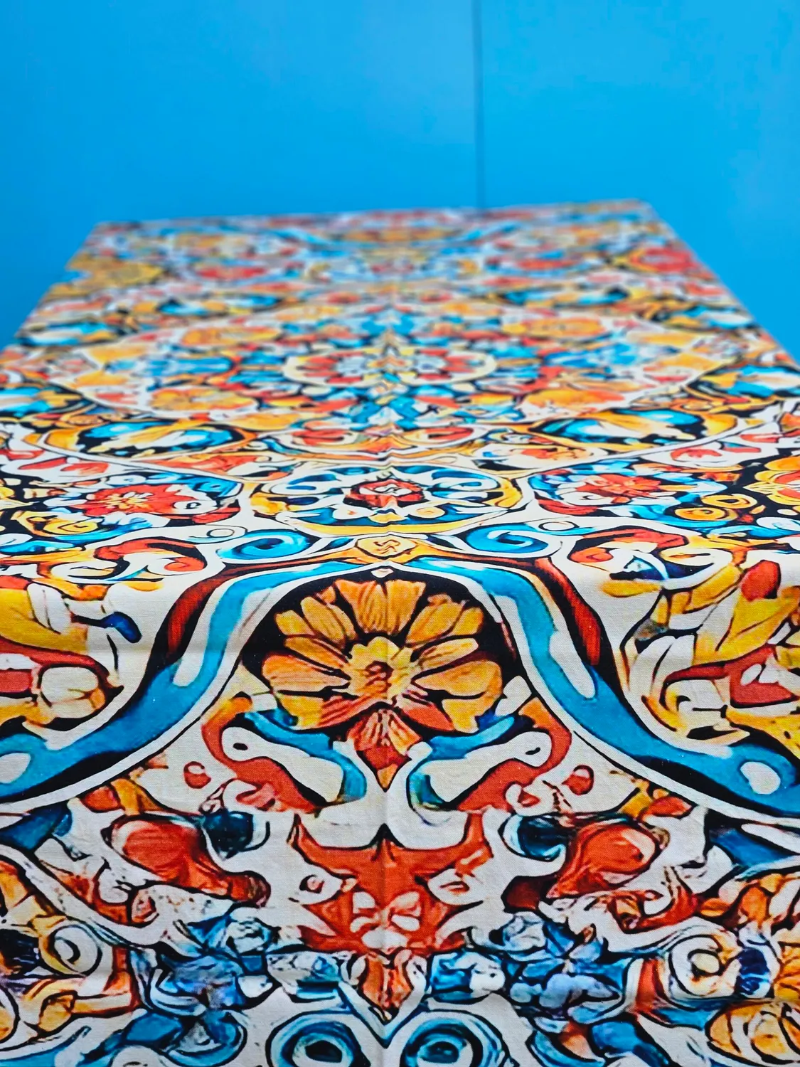 Les Ottomans bomuldsdug med print blomster