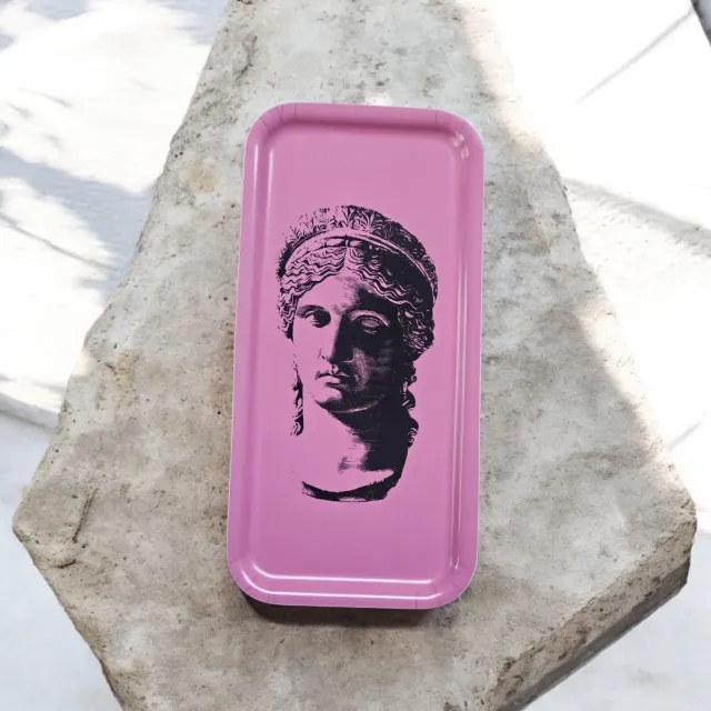 Les Ottomans Scultura Classica Rosa træbakke dekorativ