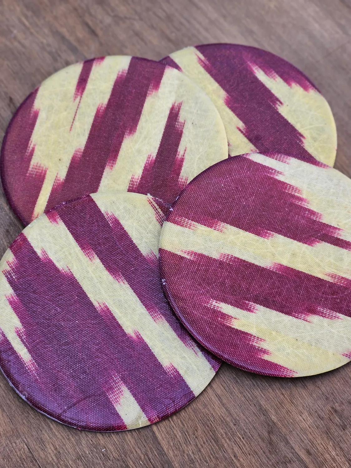 Les Ottomans Ikat glasbrikker sæt 4 glasfiber