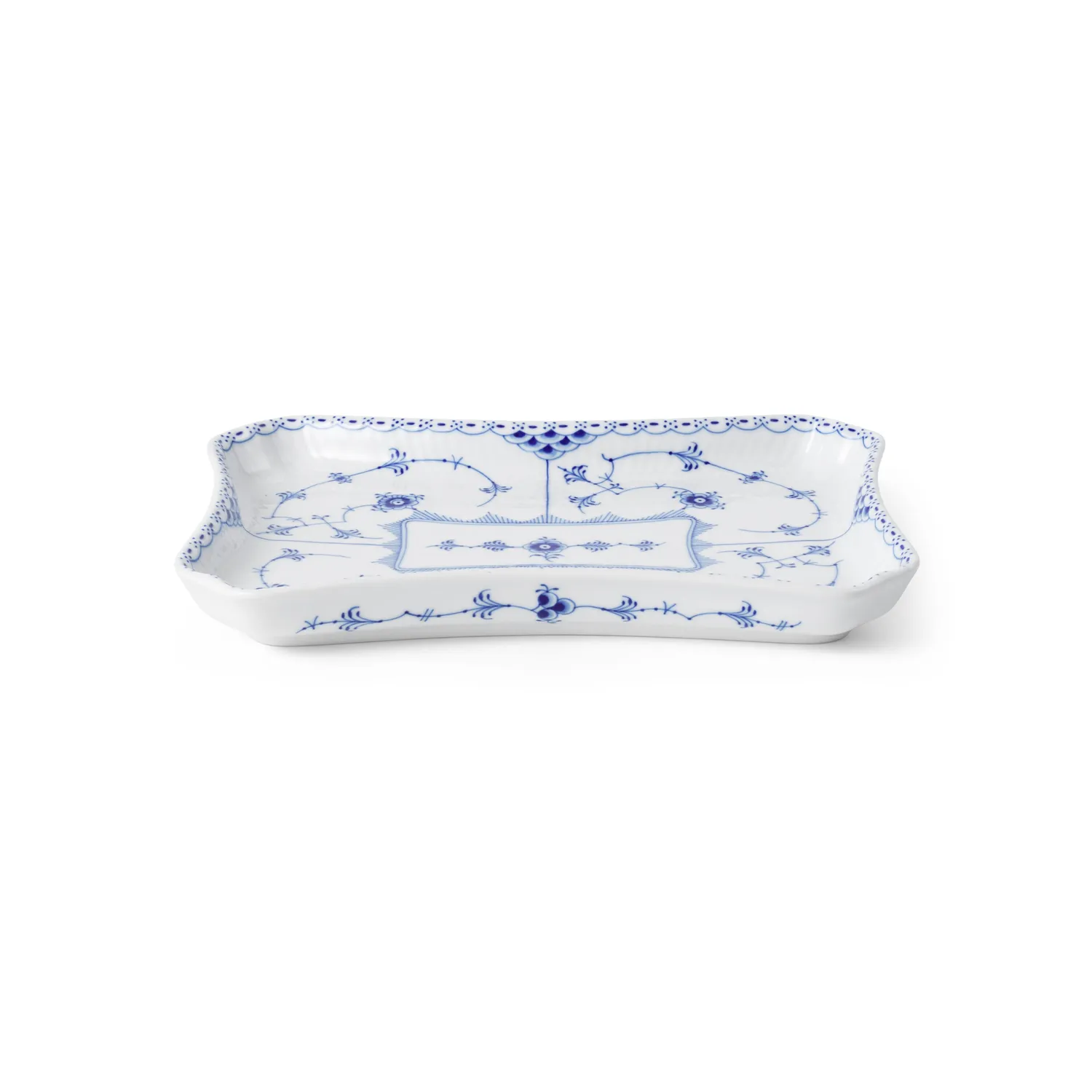 Kgl. Porcelæn Musselmalet Halvblonde fad 24,5 cm