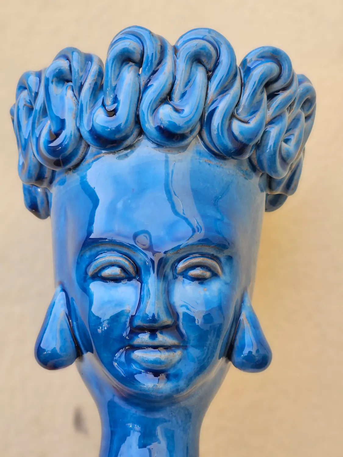 Les Ottomans Sicily Sculpture vase sæt af 2 håndmalet