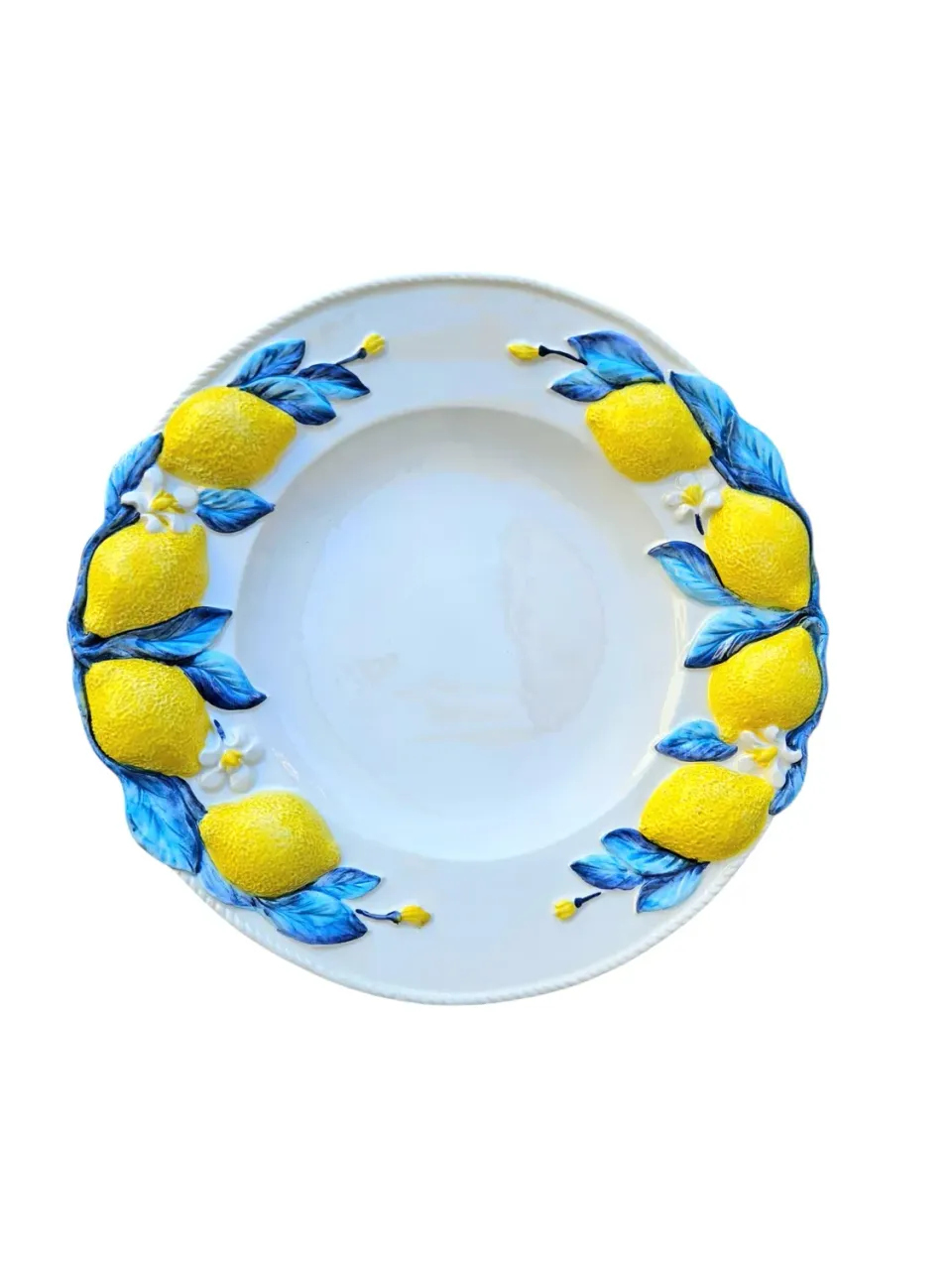 Les Ottomans Limone Blu LMNB02 dækkertallerken keramik blå