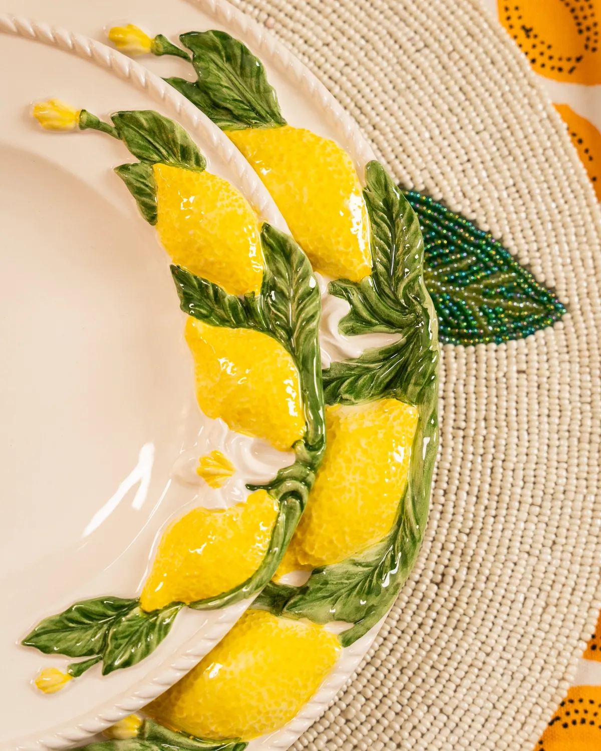 Les Ottomans Limone LMN02 dækkertallerken citron