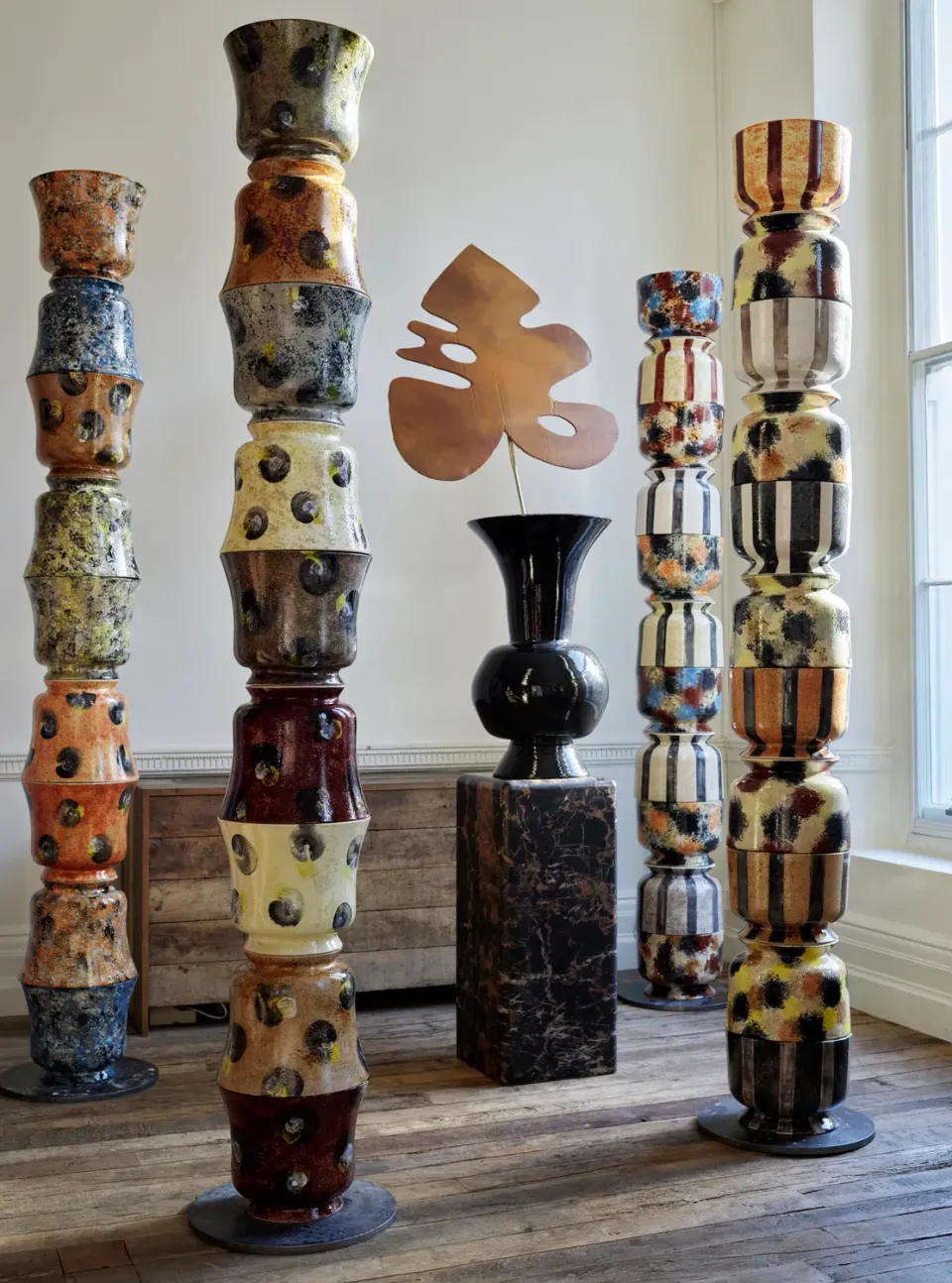 1882-Ltd Ceramic Column søjle håndlavet stentøj