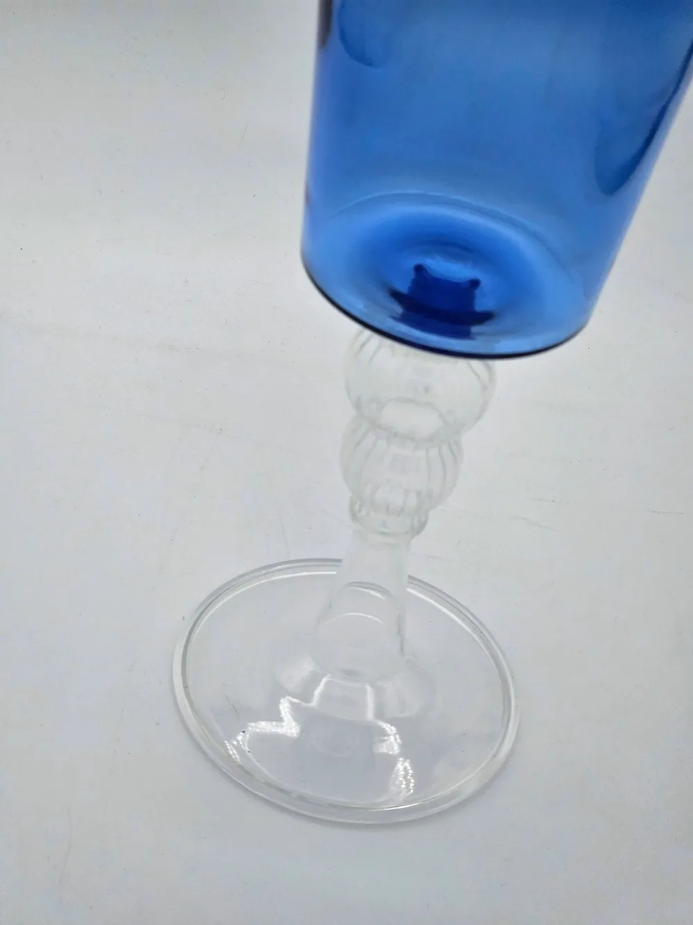 Les Ottomans Alto vinglas blå farvet glas