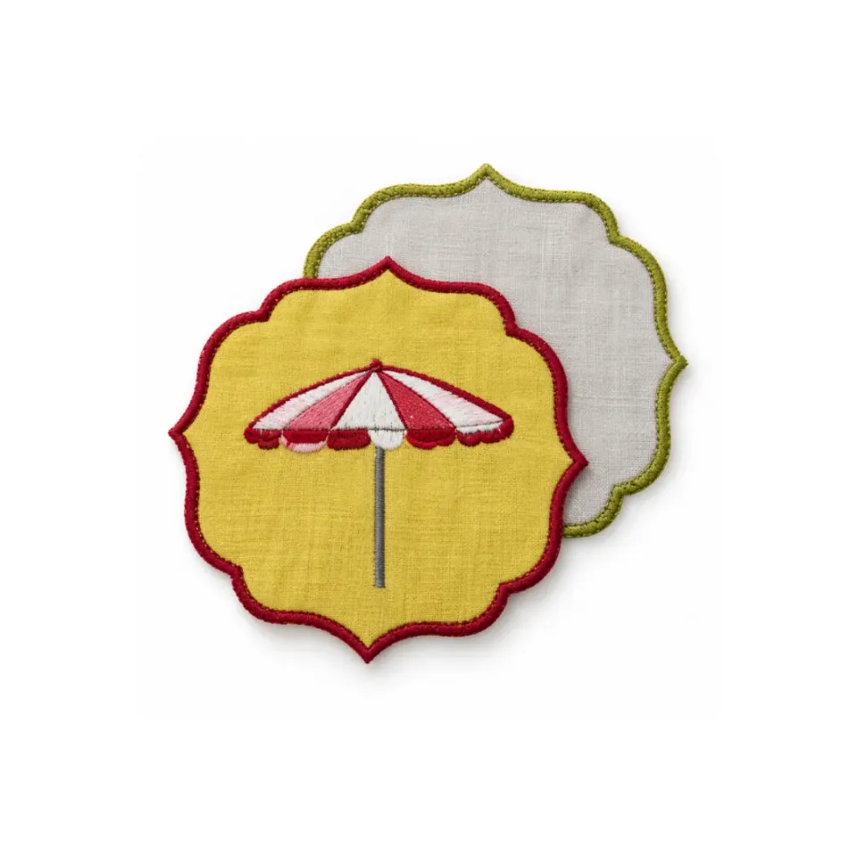 Les Ottomans HCN18 cocktailservietter broderet 2 stk bomuld