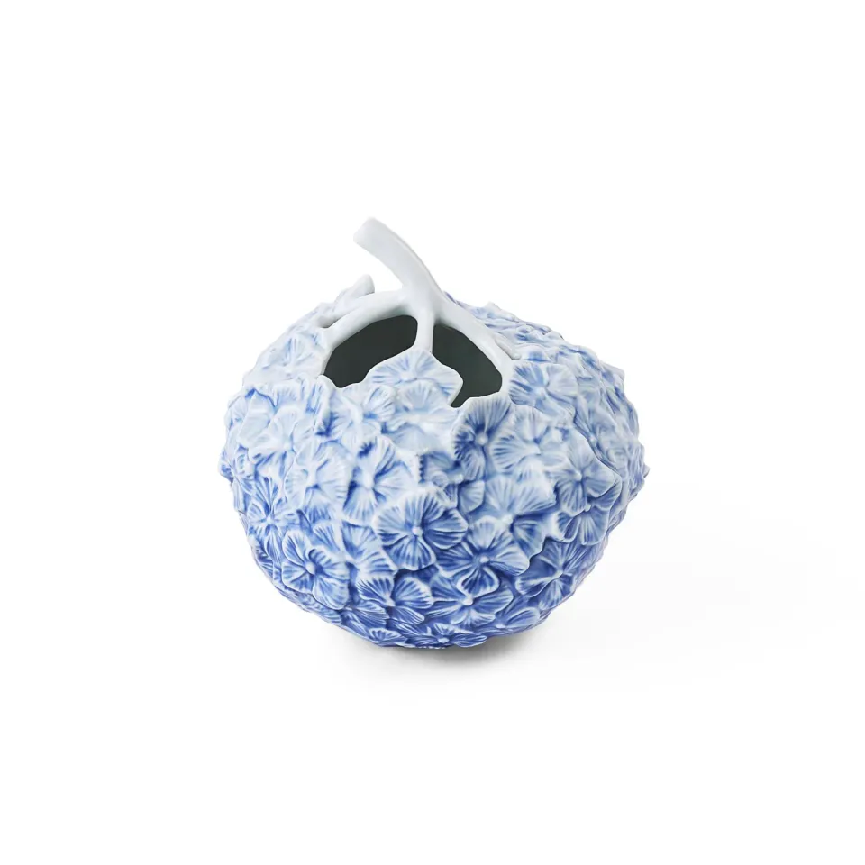 Kgl. Porcelæn The Art of Giving Flowers hortensia vase 15 cm blå