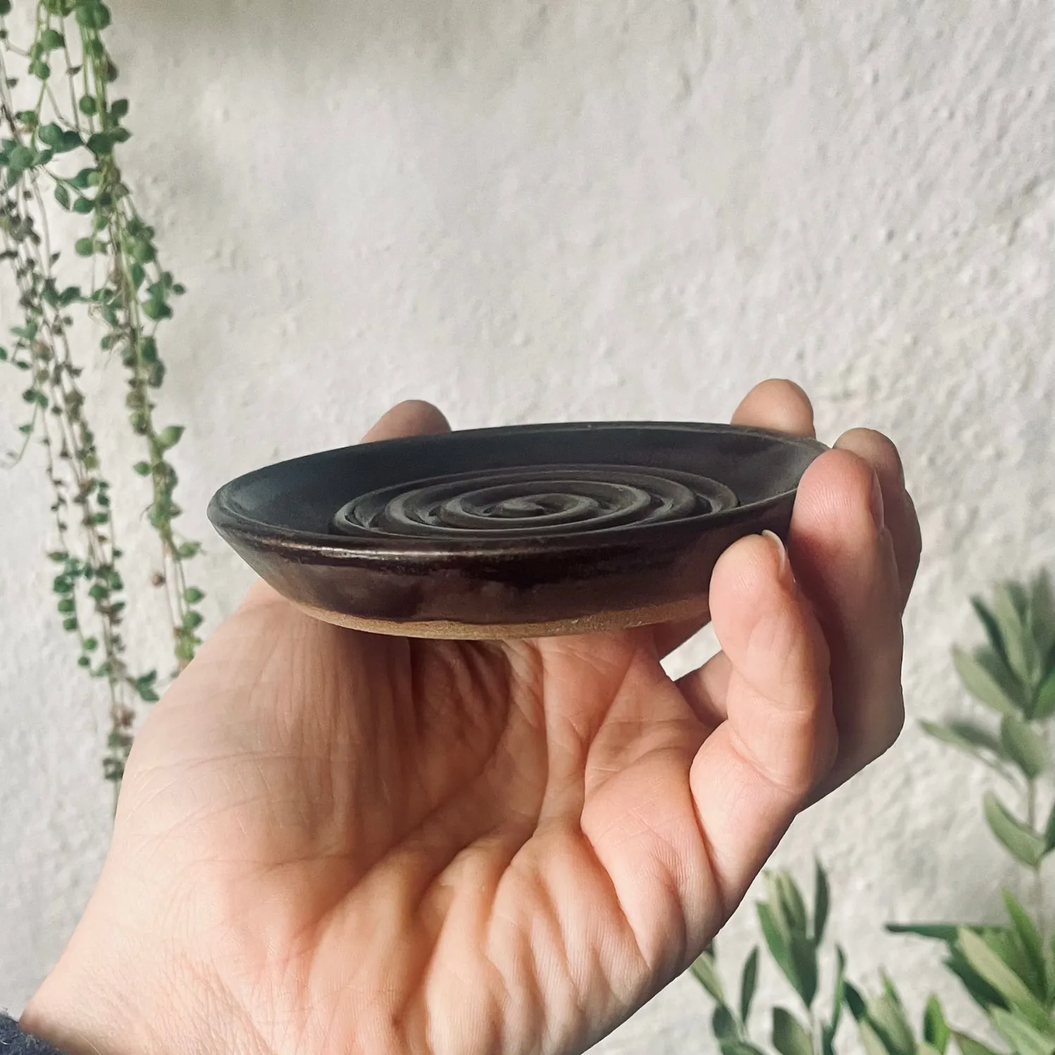 Marie Debié Ceramics Spiral sæbeskål stentøj 10 cm