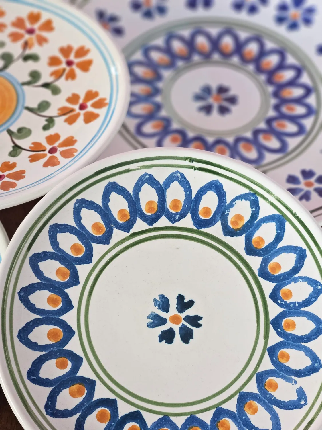 Les Ottomans tallerkener keramik håndmalet 4 stk