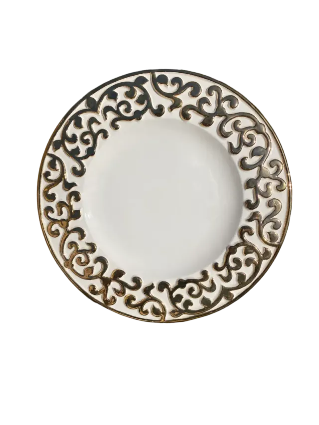 Les Ottomans Oro Barocco BAG02 middagstallerken håndmalet guld
