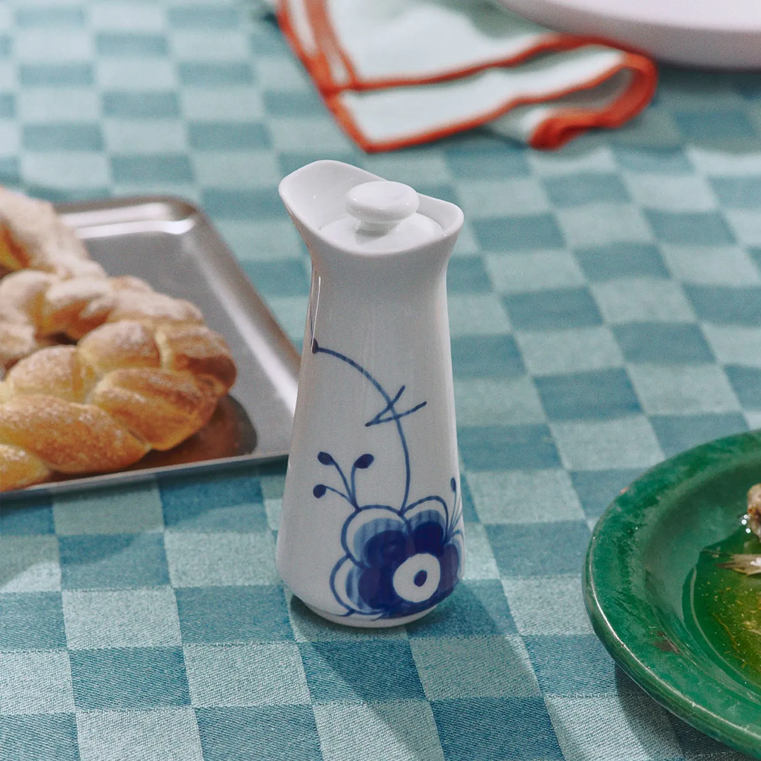 Kgl. Porcelæn Blå Mega Riflet olie-eddikeflaske 13,5 cm