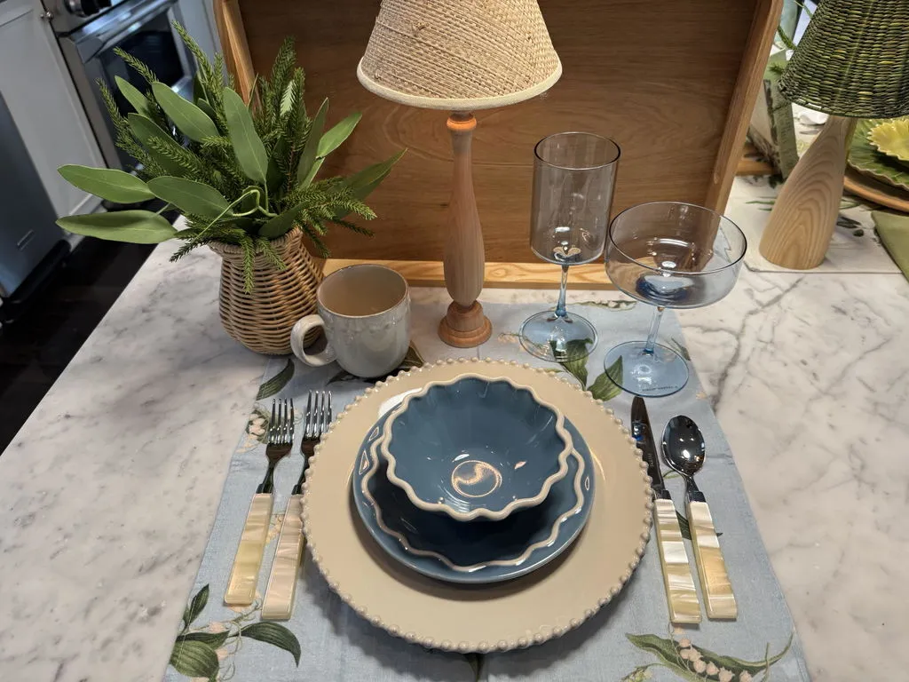 Costa Nova Pearl middagstallerken creme stentøj blank