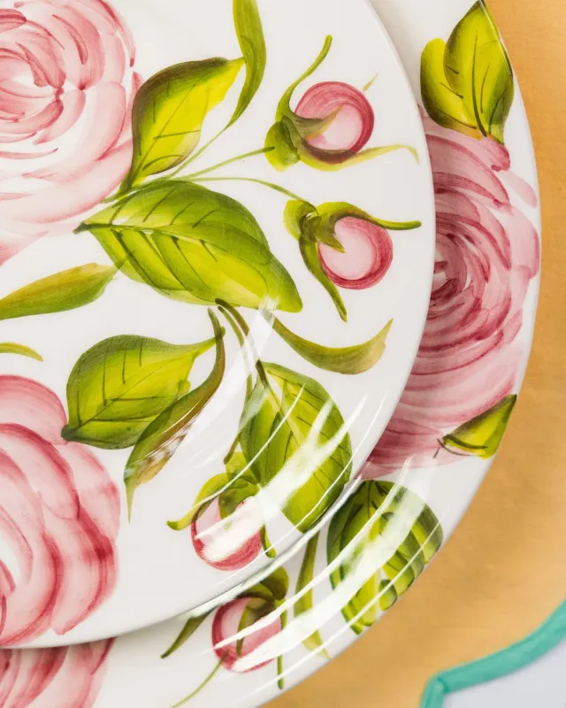 Les Ottomans Rose THR05 serveringsskål håndmalet