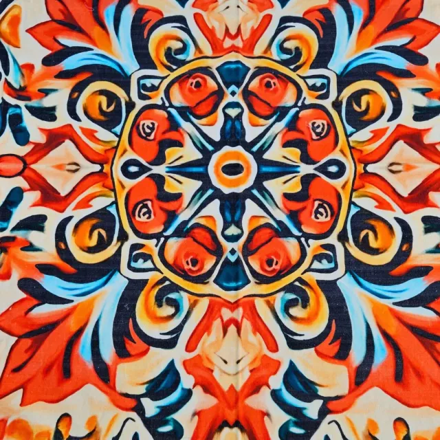 Les Ottomans dug bomuld digital print blomster