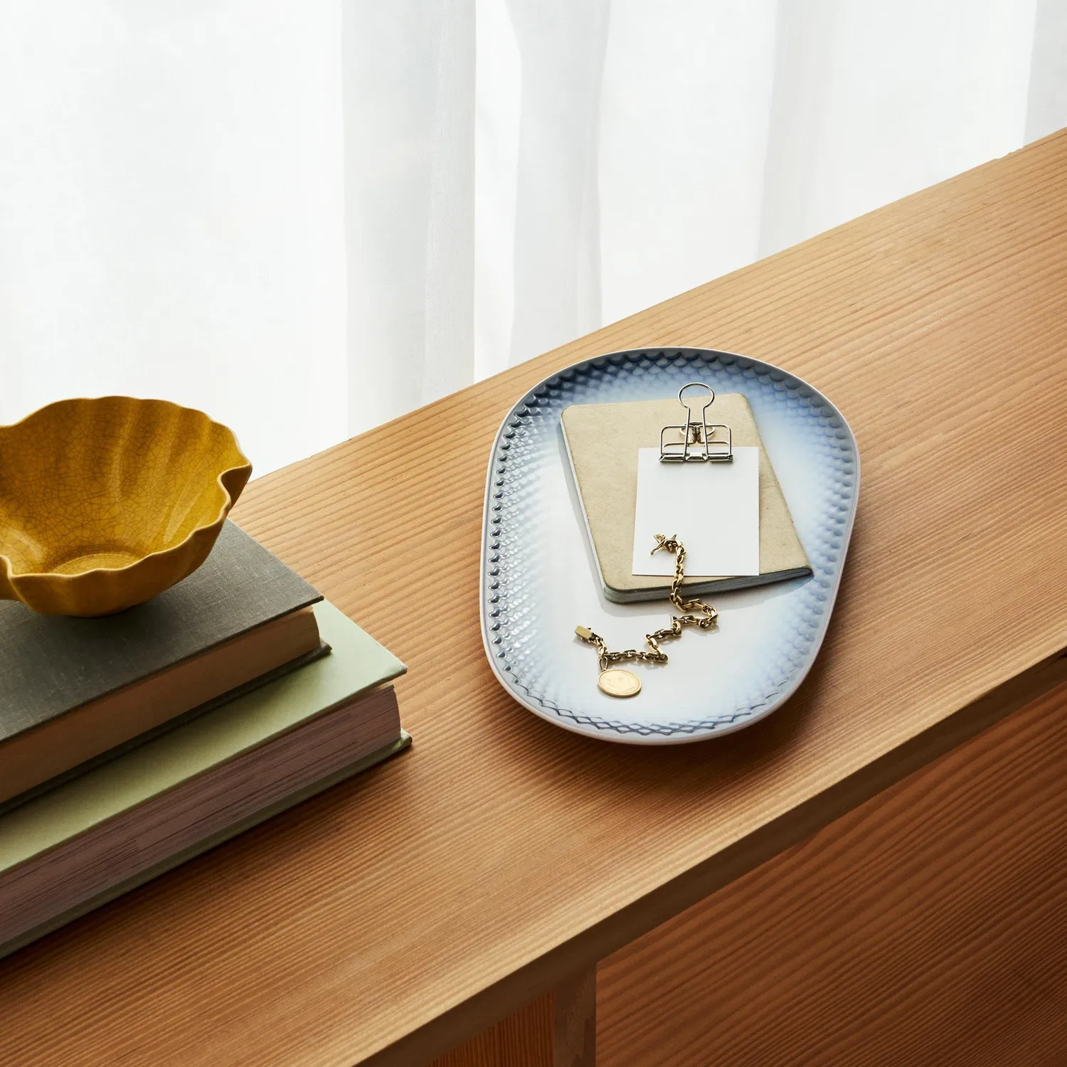 Royal Copenhagen HAV fad 28 cm blå porcelæn