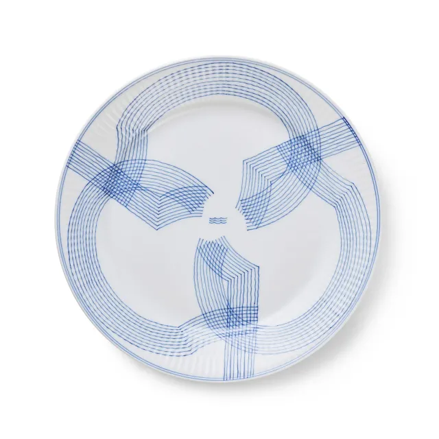 Kgl. Porcelæn MOTIF tallerken 27 cm hvid riflet