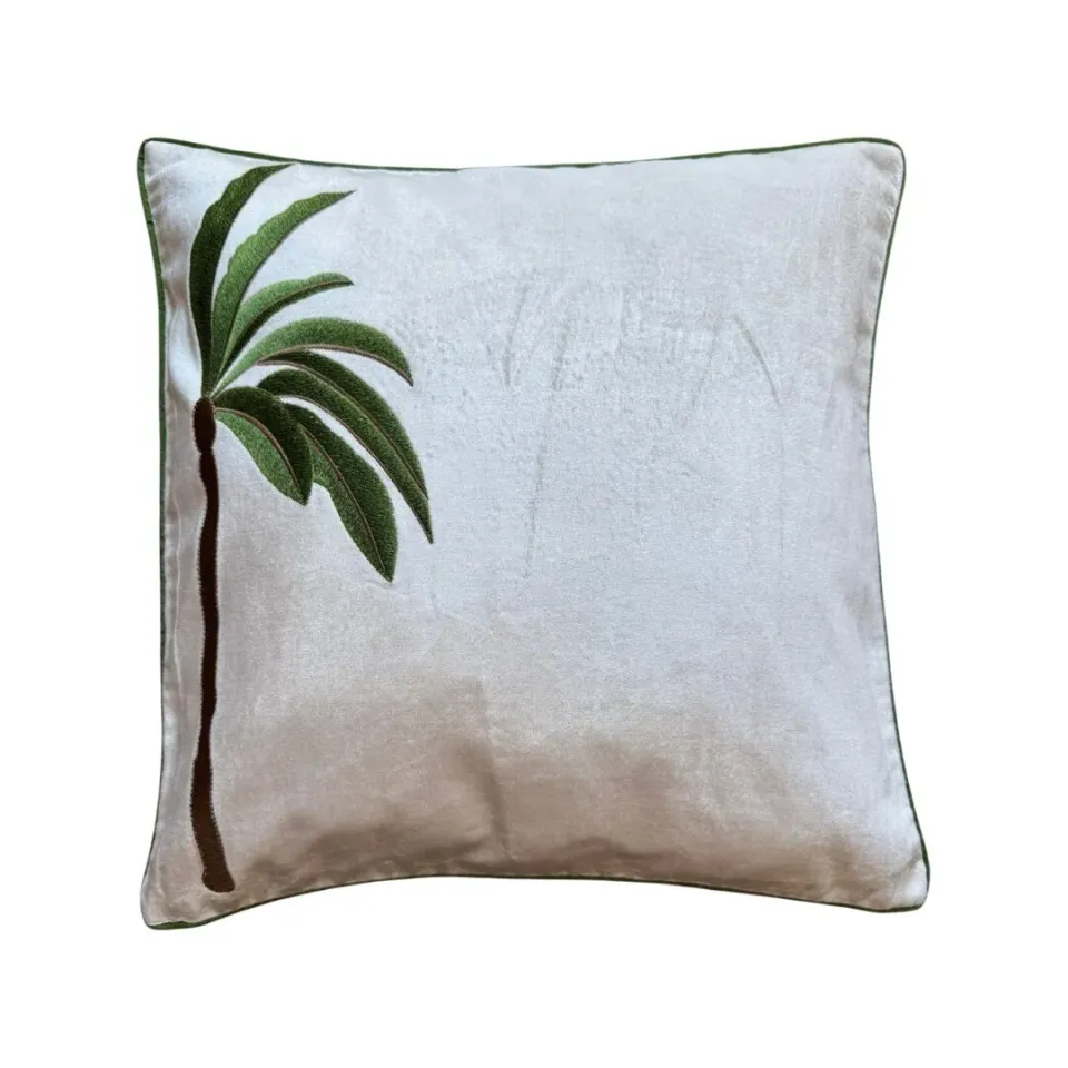 Les Ottomans EBC85 pudebetræk velour broderet palme