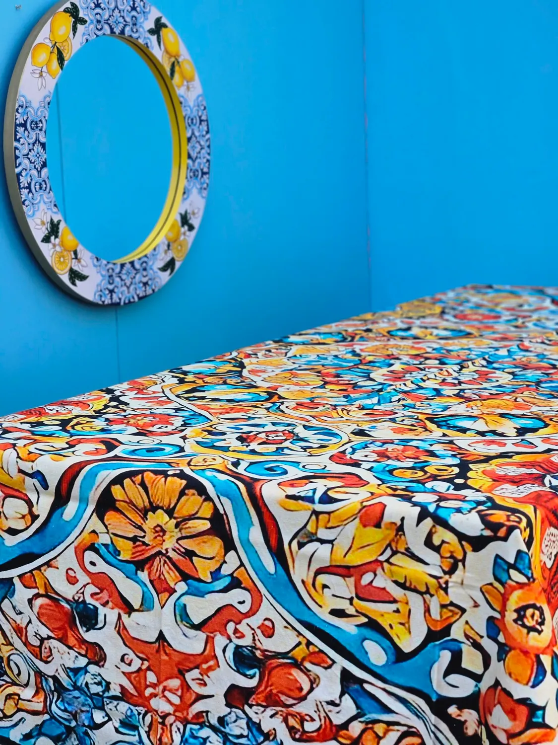 Les Ottomans bomuldsdug med print blomster
