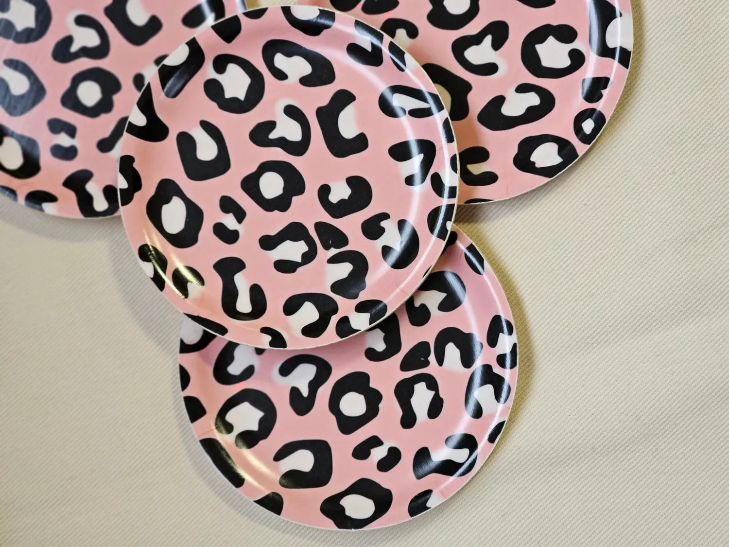 Les Ottomans Leopard bordskåner træ 4 stk