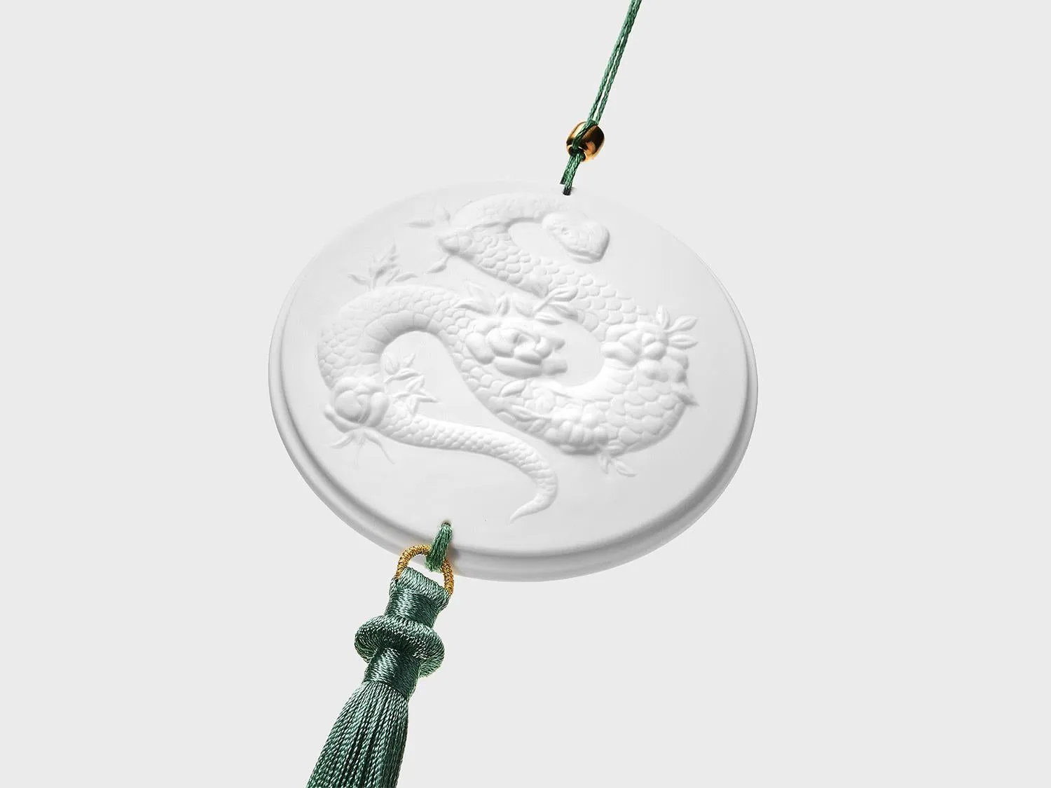Nymphenburg Slangemedaljon amulet hvid biskvit