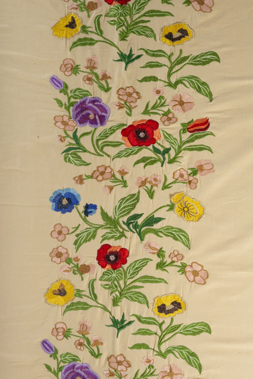 Les Ottomans EBT03 dug blomster broderet bomuld