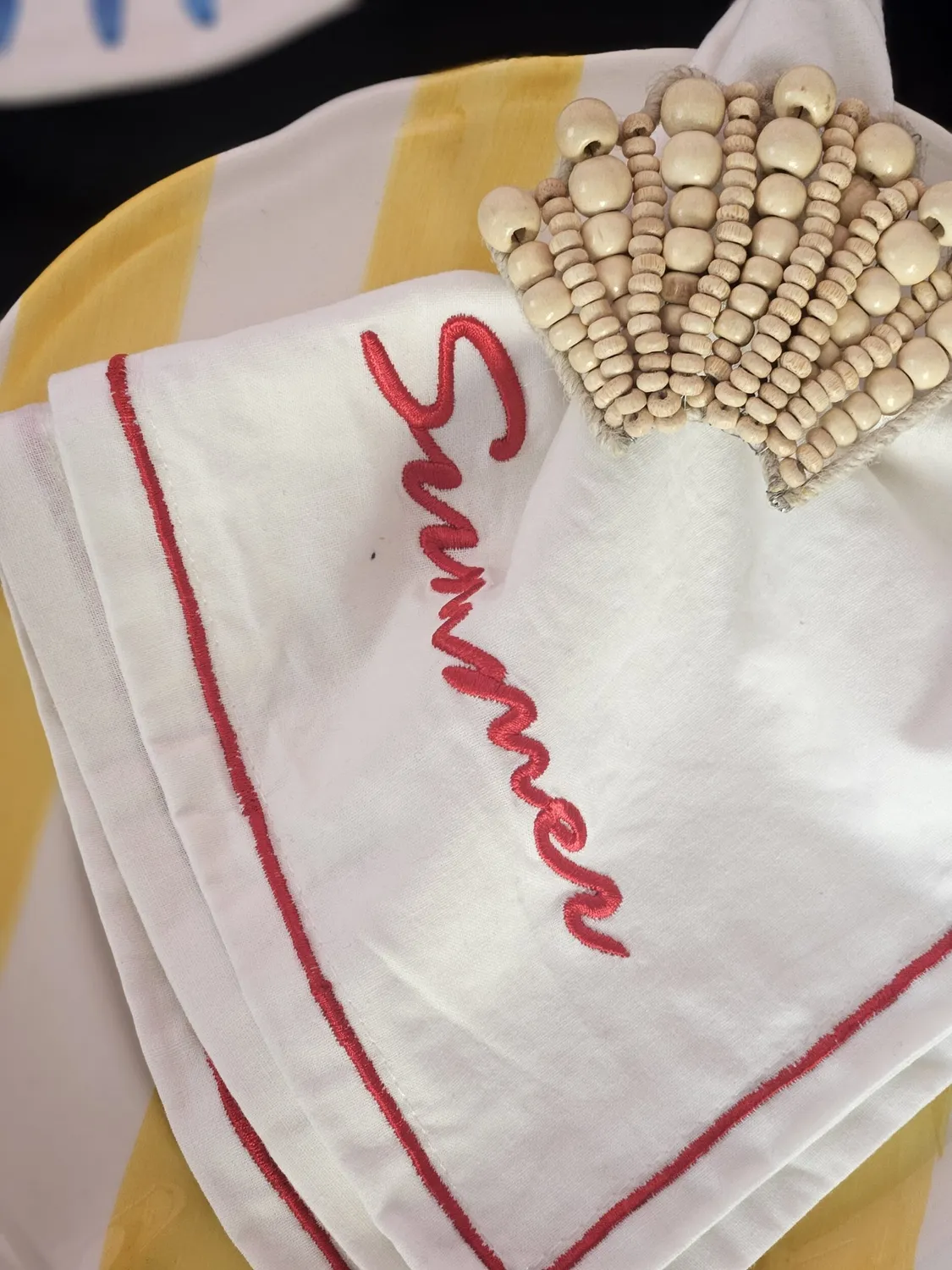 Les Ottomans Summer stofservietter 2 stk broderet