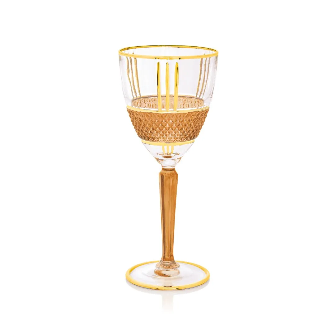 Les Ottomans AGG01 vinglas amber gold krystal 4 stk