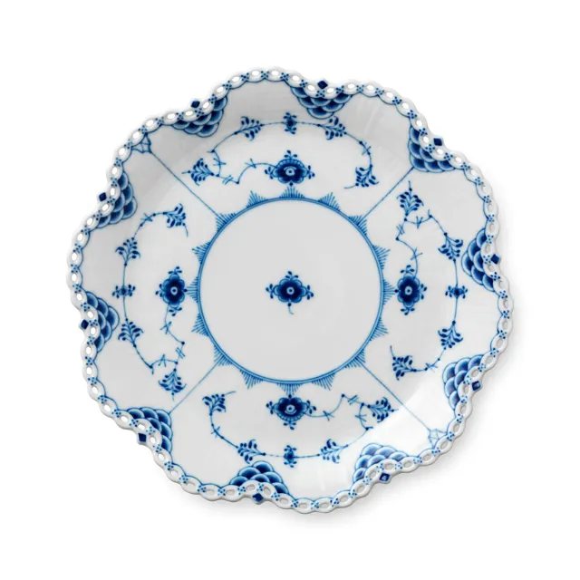 Kgl. Porcelæn Musselmalet Helblonde fad 25 cm porcelæn