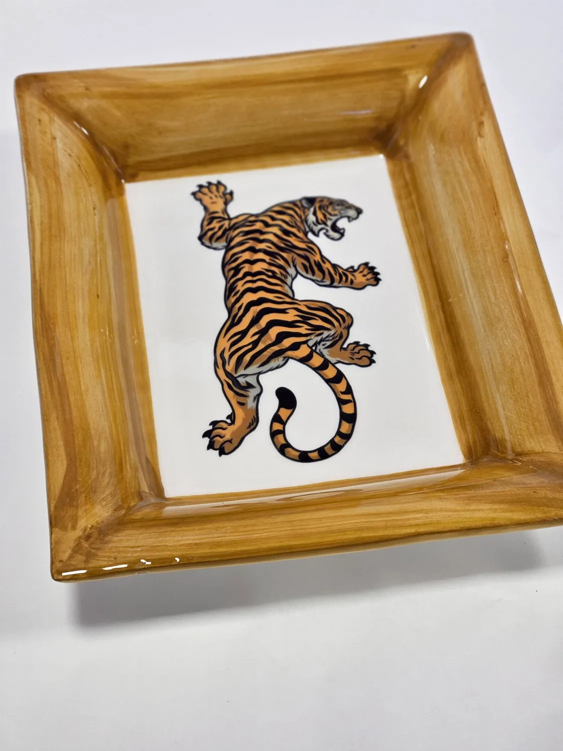 Les Ottomans Tigre aflægningsskål tiger håndmalet