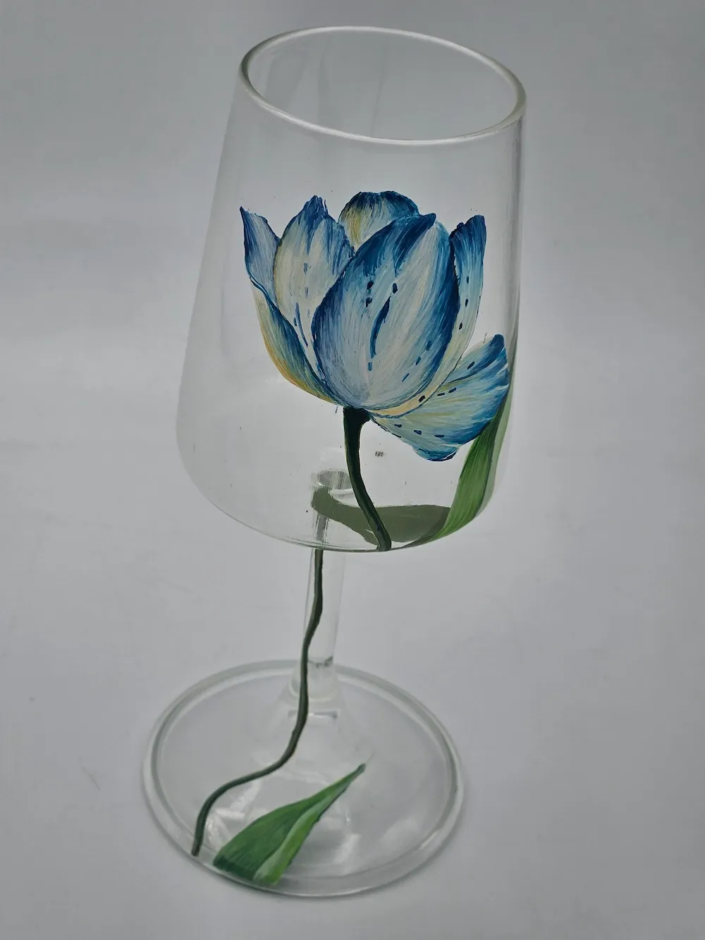Les Ottomans Tulipano glas håndmalet blomst