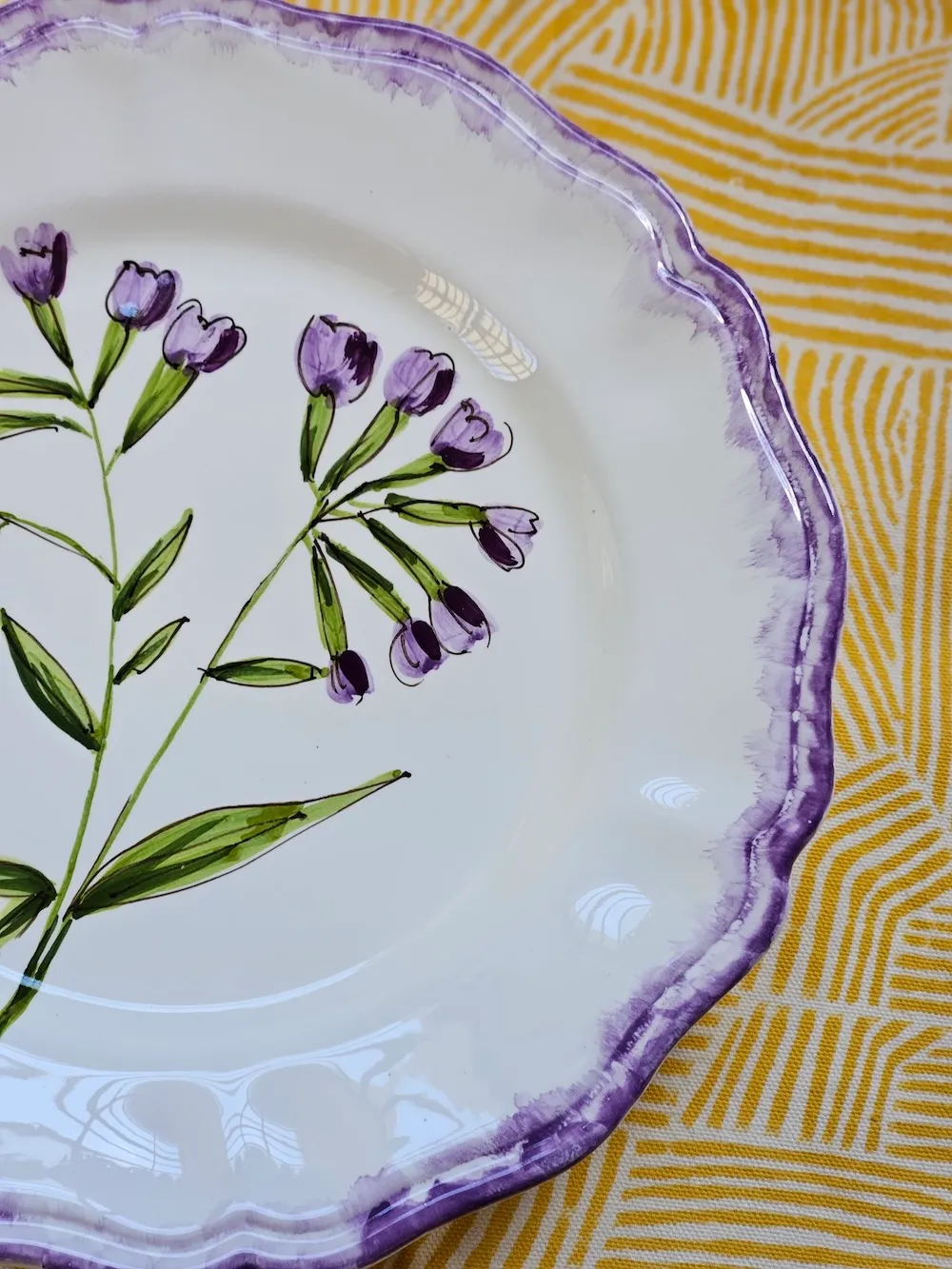 Les Ottomans Fiore Viola middagstallerken lilla