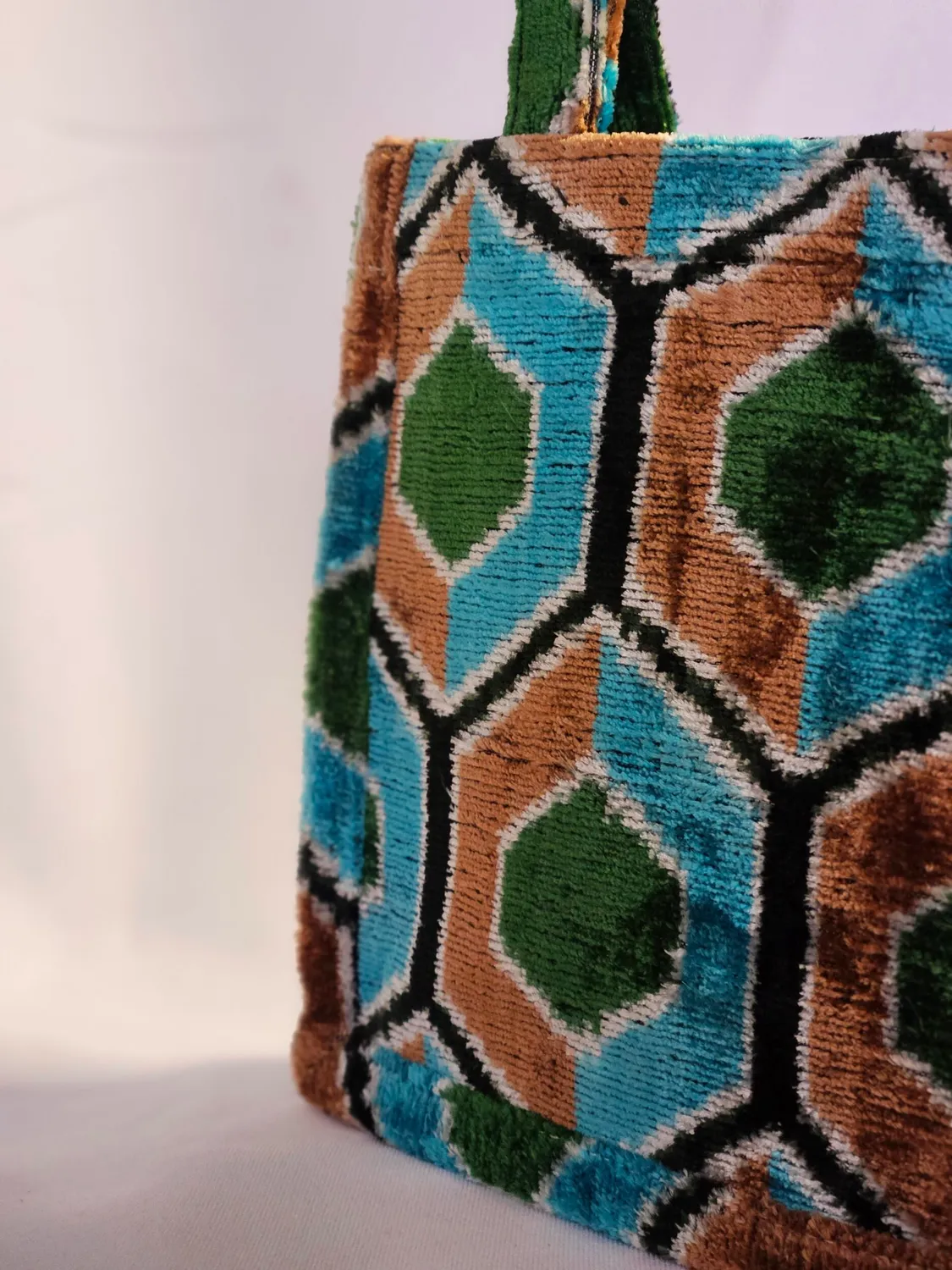 Les Ottomans Tote 14 shopper i silkefløjl lille